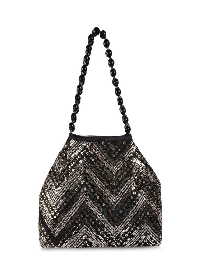 Mochi Women's Black Fashionable Faux Leather Wristlet (38-113) - Image 4